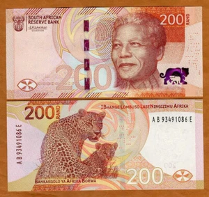 Sudafrica, 200 rand, ND (2023), P-W152, UNC Mandela, Leopard, nuovo design - Foto 1 di 1