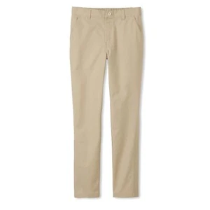 Girls' Adaptive Straight Leg Stretch Twill Pant Khaki New 12 - Picture 1 of 5