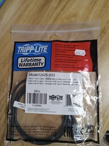 Tripp Lite Model U426-003 USB 3.1 Micro-B to USB-c 3ft Cable - Picture 1 of 2