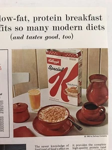 Vtg 1963 Print Ad Kelloggs Special K Cereal - Picture 1 of 3