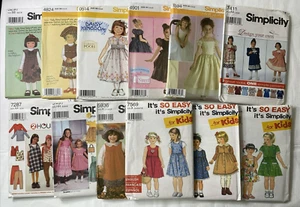 Simplicity Girls Clothing Sewing Pattern Lot Of 12 Uncut Variety NOS - Picture 1 of 13
