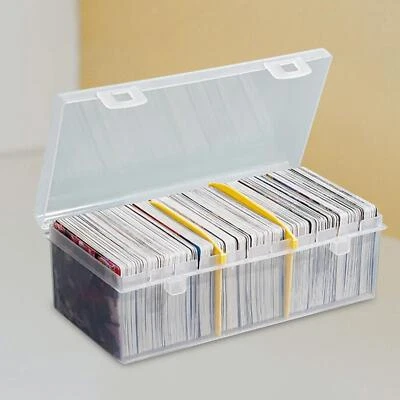 Baseball Card Storage Box with Dividers Cards Collectors Desktop Organizer - Image 1 of 4