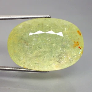 40.45 Cts DAZZLING (24 x 16 mm) OVAL NATURAL GREENISH YELLOW COPPER TOURMALINE - Picture 1 of 7