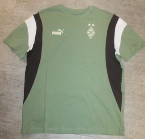 PUMA BMG Borussia Mönchengladbach da Uomo Maglia Verde Bianco Grigio M Nuovo - Imagen 1 de 5