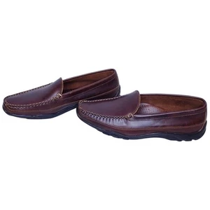 ALLEN EDMONDS PORT WASHINGTON Boulder Brown Leather Slip On Loafers Men's 9.5 3E - Picture 1 of 17