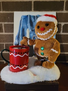 Gemmy Singing Sound & Motion Gingerbread Man Christmas Plush  - Picture 1 of 13