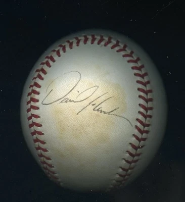 戴夫·亨德森亲笔签名签名棒球 *AB450 — 第 1/2 张图片