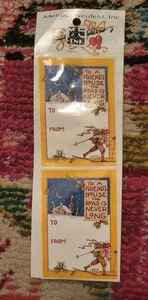 Set of 3 Mary Engelbreit ME To and From A friends house Christmas labels rare - Picture 1 of 2