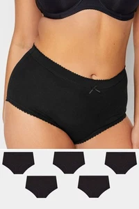 Yours Curve Plus Size 5 Pack Cotton Full Briefs - Picture 1 of 6