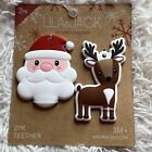 Lila & Jack Holiday Collection Santa & Reindeer BPA Free Silicone Teether NWT