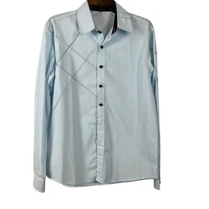 Jeansian Men Long Sleeve Button Down Shirt Size L - Picture 1 of 8