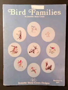Bird Families By Jeanette Stone Crews Booklet #5 Counted Cross Stitch Patterns - Picture 1 of 2