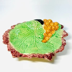 Antike/Vintage Majolika Traubenblatt Schale 6" - Bild 1 von 7