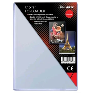 (1) Ultra PRO 5" x 7" Toploader Post Cards Photos Oversize Cards FREE SHIPPING - Picture 1 of 1