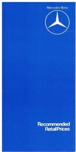 MERCEDES BENZ R107 SL ROADSTER C107 SLC W116 W123 ORIG '77 FACTORY UK PRICE LIST - Picture 1 of 1