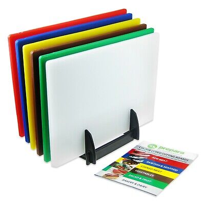 Prepara Chopping Boards Full Set Of 6 Colour Coded With Rack Stand Multi Pack • 58.95£