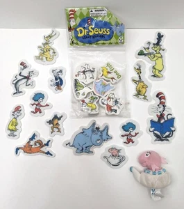 Dr. Seuss Vintage Lot 2001 Finger Puppet Erasers (never opened) Felt Board pcs - Picture 1 of 8