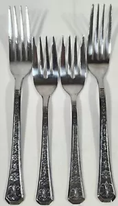 4 Pc Interpur Florenz Flatware Dinner/Salad Forks Fleur de lis Vtg Replacements - Picture 1 of 3