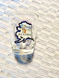 SHOT GLASS 2-1/4" ALASKA STATE - Picture 1 of 3
