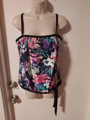NUEVO $42 Tankini Leilani Mujer’s 6 FLORAL HAWAIANO CEBO TRAJE SIN MANGAS ACOLCHADO  Foto 1 de 4
