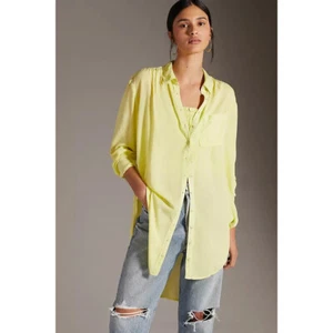 Pilcro And The Letterpress Anthropologie Sleek Buttondown Tunic Top S NWD 250672 - Picture 1 of 10