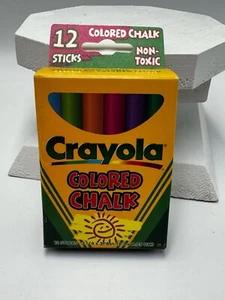 Vintage Crayola Colored Chalk Binney & Smith 12 Sticks Original Box 1997 - Picture 1 of 7