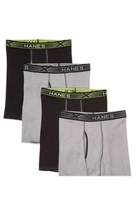 Slip boxer comfort Hanes Premium da uomo X-Temp confezione da 4 nero/grigio taglia S - Foto 1 di 9
