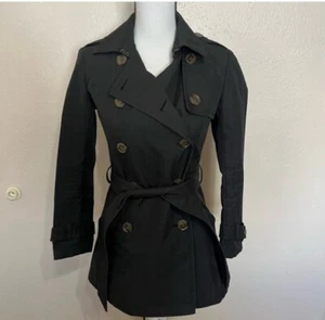 Gabardina Gryphon Timeless Mini negra de doble botonadura para mujer XS - Imagen 1 de 7