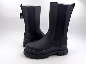 Buffalo Aspha CLF Vegan Hi Rain Chelsea Womens Boots UK Size 6.5, Black, New - Picture 1 of 12