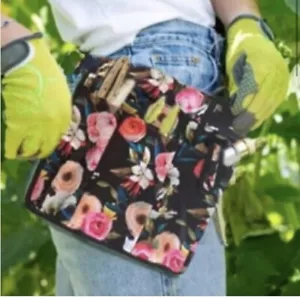 Cintura da giardino My Tagalongs nuova con etichette in neoprene floreale 6 tasche cintura attrezzi giardinaggio - Foto 1 di 7