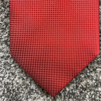 FIRENZE tie Silk Geometric red silk  office Business suit office Classic - Image 1 of 4