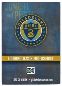 2010 Philadelphia Union MLS INAUGURAL SEASON Soccer Schedule !! Premier & Crozer - Picture 1 of 1