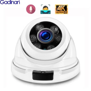 4K 8MP IP Kamera Audio 48 V POE H.265 Metall Dome P2P Heim CCTV Überwachungskamera - Bild 1 von 16