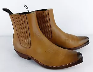 Tony Mora Mujer Beige Cuero Vaquero Western Botines Talla EU 37 - Imagen 1 de 13