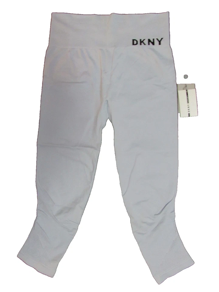 DKNY Sport High-Waist Seamless 7/8 Length Leggings Blue Size M