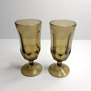 Juego de 2 copas con patas de detergente premium DUZ de colección años 60 marrón humo - Imagen 1 de 7