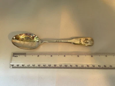 Cuchara conmemorativa del bicentenario IS placa de plata internacional de colección de Nueva York Foto 1 de 4