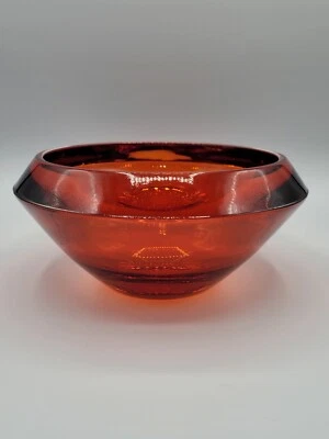 Teleflora Round Ruby Red Glass Flower Bowl Vase Centerpiece - Image 1 of 4