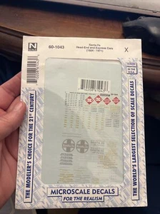 Microscale Decal N  #60-1043 Santa Fe Headend and Express Cars (1924-1971)-Santa - Picture 1 of 2