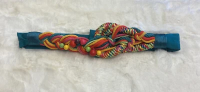 Cinturón de Moda Carolyn Tanner Designs Trenzado Anudado Rojo Dorado De Colección Foto 1 de 4