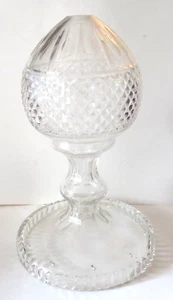 Antique Vintage Clear Bulbous Glass Lamp Part? - Picture 1 of 7