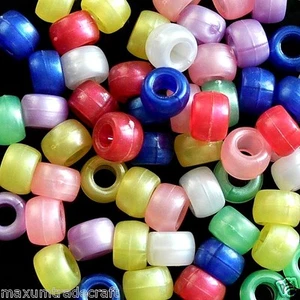 Perlas Acrílicas Perladas De Pony 9X6 Mm En Varios Colores - Imagen 1 de 6