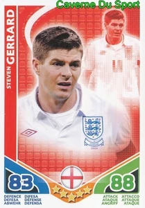 STEVEN GERRARD ENGLAND BASE CARD CARD MATCH ATTAX ENGLAND 2010 TOPPS - Bild 1 von 2