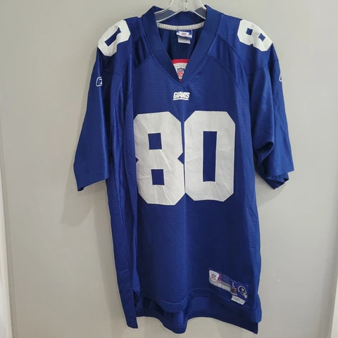 Reebok Authentic NFL New York Giants Jeremy Shockey 80 Jersey Mens L Sewn Cover
