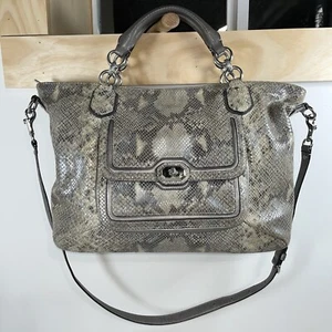 Coach Campbell Embossed Snake Python Leather F24852 Shoulder & Crossbody Bag - Picture 1 of 23