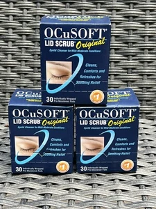 OCuSOFT Lid Scrub Original vorbefeuchtete Pads für gereizte Augenlider Ablaufdatum 9/25 3er-Packung - Bild 1 von 16