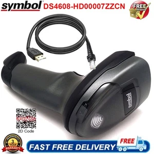 Escáner de código de barras USB generador de imágenes láser portátil Zebra DS4608-HD00007ZZCN 1D 2D LED - Imagen 1 de 9