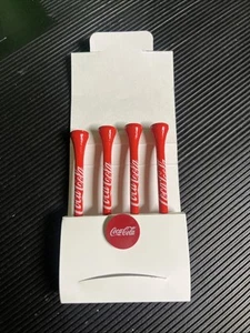 Coca-Cola Golf Tee 4 Pack With Ball Marker - Picture 1 of 3