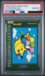 PSA10 POKEMON VOLANTE PIKACHU POCKET MONSTERS SEALDASS SERIE 3 COLLEZIONE 1998 - Foto 1 di 2