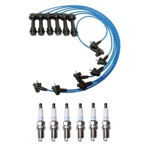 NGK 5mm Wire Set 6 Denso Platinum Spark Plug Kit For GS300 SC300 Supra 3.0 L6 - Picture 1 of 1